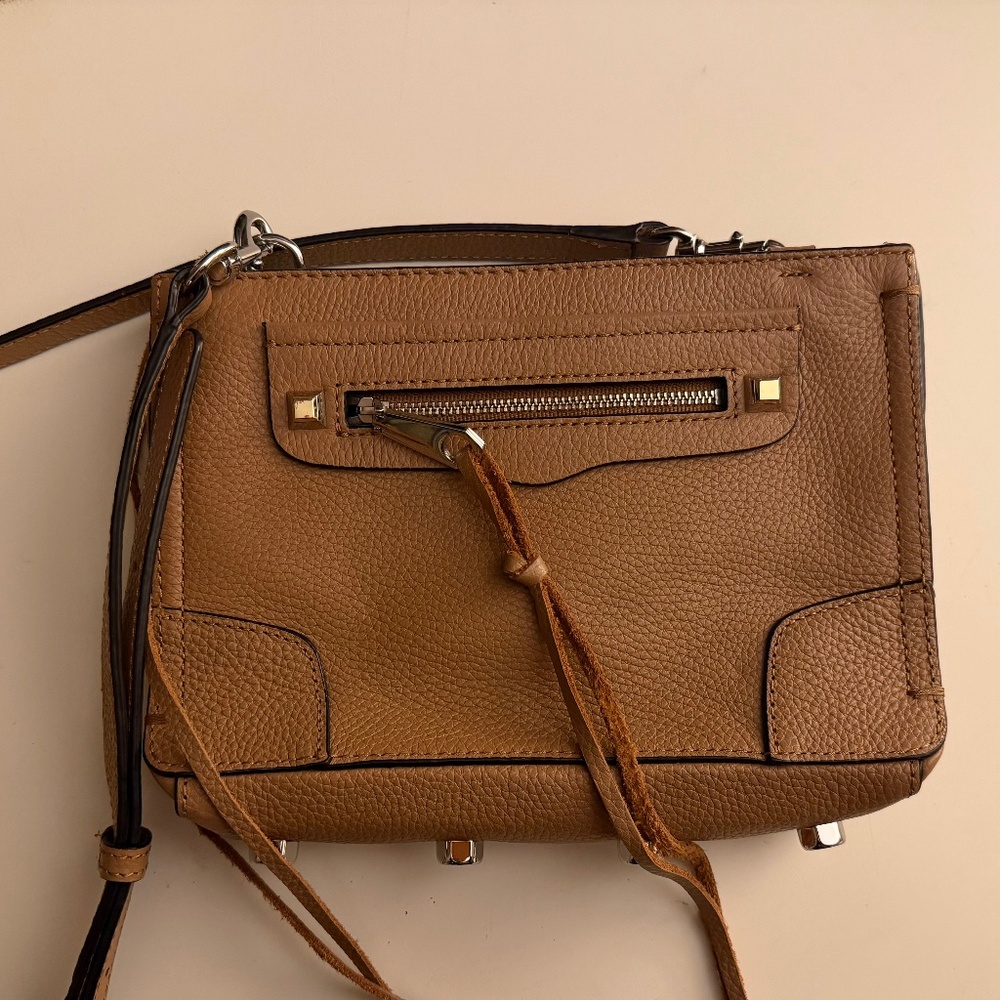 NEW 🌹 Rebecca Minkoff Leather Studded Cognac Crossbody